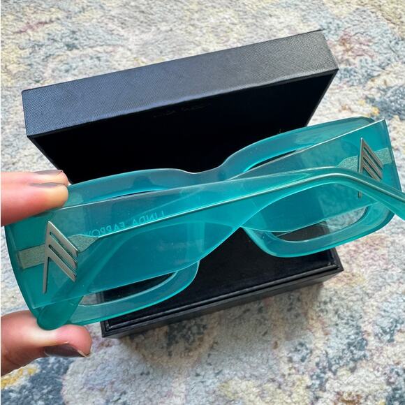 Linda Farrow x THE ATTICO Marfa Rectangular Sunglasses - Picture 9 of 15